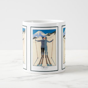 Vintages Art Deco, Liebhaber des Schnees von Georg Jumbo-Tasse