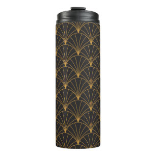 Vintages Art Deco Nahtloses Muster. Geometrische D Thermosbecher