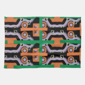 Vintages Art Deco Pochoir Jazz Illustration Muster Geschirrtuch (Horizontal)