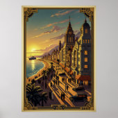 Vintages Art-Deco-Poster Poster (Vorne)