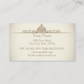 Vintages Art Deco Restaurant Visitenkarte (Rückseite)