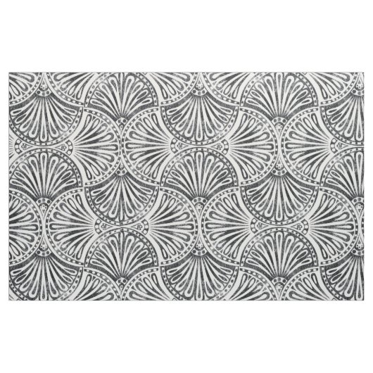 Vintages Art Deco verblasstes Leaf Muster Stoff (Yard (91,4 cm))