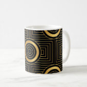 Vintages Art Deco Wallpaper Muster Kaffeetasse (VorderseiteRechts)