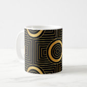 Vintages Art Deco Wallpaper Muster Kaffeetasse (Vorderseite Links)