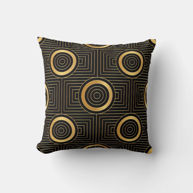 Vintages Art Deco Wallpaper Muster Kissen (Vorderseite)