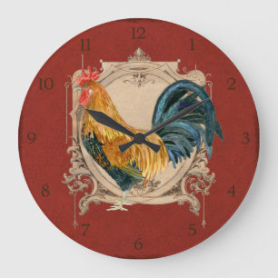 Vintages Art-französisches Land-rustikaler Große Wanduhr