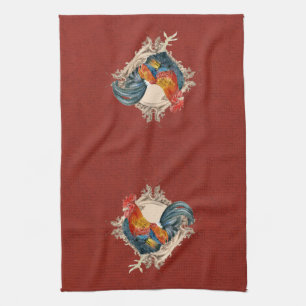 Vintages Art-französisches Land-rustikaler Handtuch