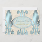 Vintages Art-Lilien-Verlobungs-Party Einladung (Rückseite)