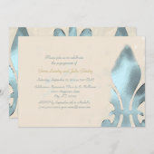 Vintages Art-Lilien-Verlobungs-Party Einladung (Vorne/Hinten)