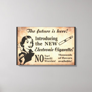 Vintages Art Vaping Plakat Leinwanddruck