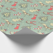 Vintages Art-Weihnachten Geschenkpapier (Ecke)