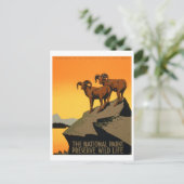 Vintages Artenschutzposter Postkarte (Stehend Vorderseite)