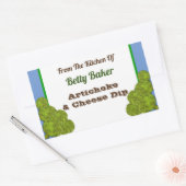 Vintages Artichoke Dip oder Rezept Rechteckiger Aufkleber (Umschlag)