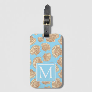 Vintages Artseashell-Muster   addieren Ihre Gepäckanhänger