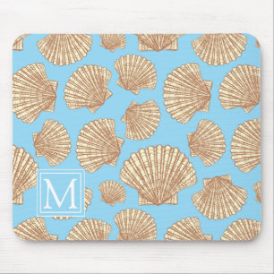 Vintages Artseashell-Muster addieren Ihre Mousepad