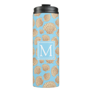 Vintages Artseashell-Muster addieren Ihre Thermosbecher