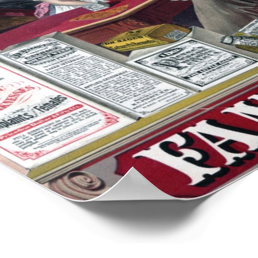 Vintages Arzneimittel-Werbeplakat Poster (Ecke)