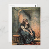 Vintages Aschenputtel Zeichnend Postkarte (Vorne/Hinten)