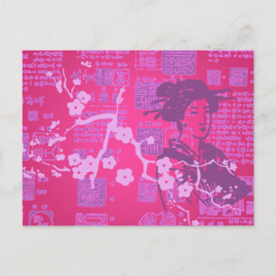 Vintages Asiatenkollage Postkarte