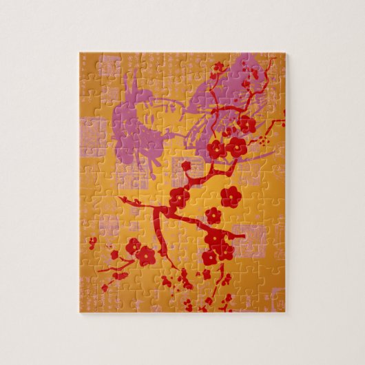 Vintages Asiatenkollage Puzzle (Vertikal)