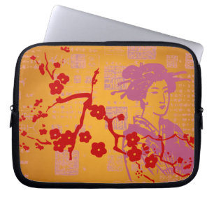 Vintages Asiatische Collage Laptopschutzhülle