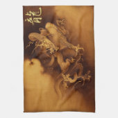 Vintages asiatisches Drachenhandtuch Handtuch (Vertikal)