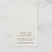 Vintages asiatisches Gold Pfau und Lotus Black Visitenkarte (Rückseite)