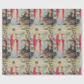 Vintages asiatisches Verpackungs-Papier der Geschenkpapier (Flach)