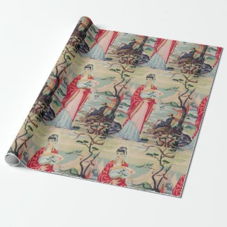 Vintages asiatisches Verpackungs-Papier der Geschenkpapier