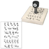 Vintages ASL Sign Language Weihnachtsgeschenk Gummistempel (Stempel)
