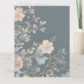 Vintages ästhetisches Blumenmuster Vielen Dank für Karte (Rückseite)