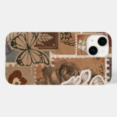 Vintages ästhetisches Brown Design Case-Mate iPhone Hülle (Rückseite (Horizontal))