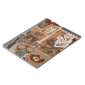 Vintages ästhetisches Brown Design Notizblock (Linke Seite)