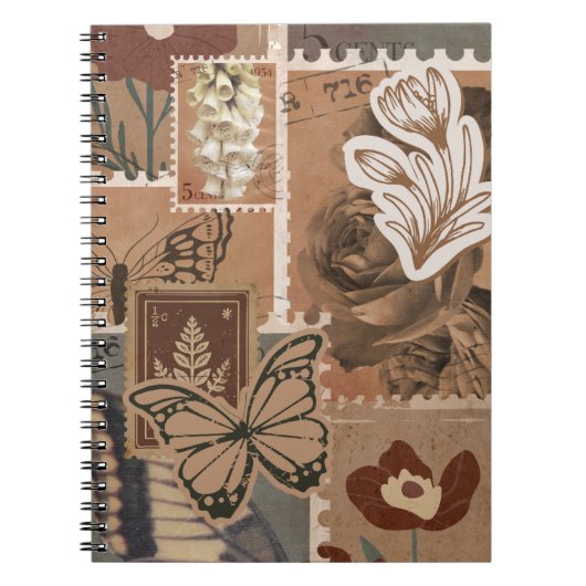 Vintages ästhetisches Brown Design Notizblock (Vorderseite)