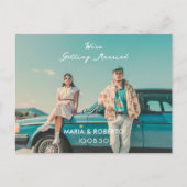 Vintages ästhetisches Foto, das wir heiraten Postkarte (Vorderseite)