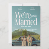 Vintages ästhetisches Foto Hochzeitsfilm-Poster Einladung (Vorderseite)