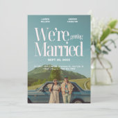 Vintages ästhetisches Foto Hochzeitsfilm-Poster Einladung (Stehend Vorderseite)