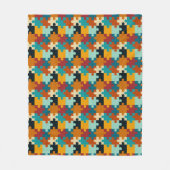Vintages ästhetisches Puzzleteil Fleecedecke (Vorderseite)