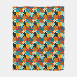 Vintages ästhetisches Puzzleteil Fleecedecke