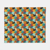Vintages ästhetisches Puzzleteil Fleecedecke (Vorderseite (Horizontal))
