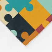 Vintages ästhetisches Puzzleteil Fleecedecke (Ecke)