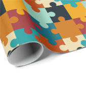 Vintages ästhetisches Puzzleteil Geschenkpapier (Rolleneckpunkt)