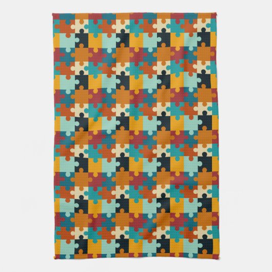 Vintages ästhetisches Puzzleteil Geschirrtuch (Vertikal)