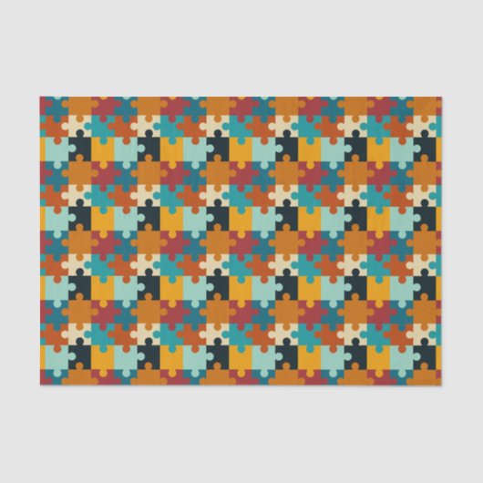 Vintages ästhetisches Puzzleteil Seidenpapier (Vorderseite)