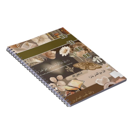 Vintages ästhetisches SpiralNotebook Notizblock (Rechte Seite)