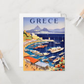 Vintages Athen Griechenland Reisen Karte (Vorderseite/Rückseite Beispiel)