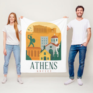 Vintages Athen Griechenland Reisen - Parthenon Fleecedecke
