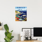 Vintages Athen Griechenland Reisen Poster (Heimbüro)