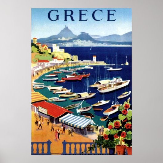 Vintages Athen Griechenland Reisen Poster (Vorne)