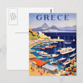 Vintages Athen Griechenland Reisen Postkarte (Vorne/Hinten)